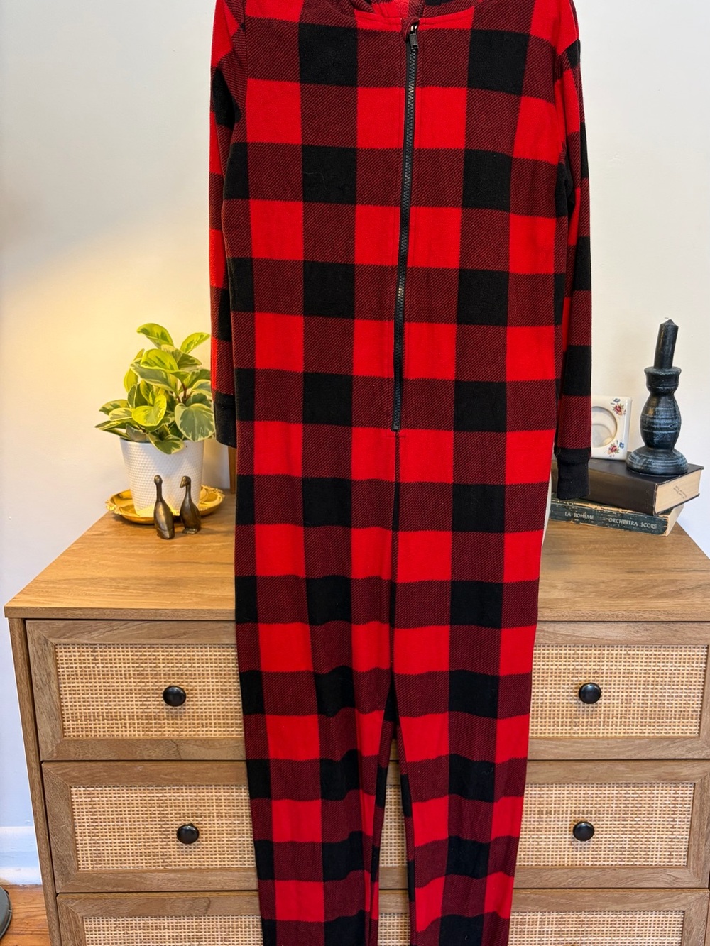 Old Navy Red and Black Buffalo Plaid Kids Zip-Up Sleep Sack